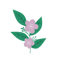 pink flower with leaves