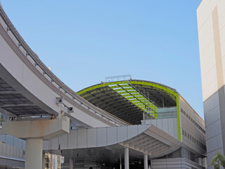 モノレールの駅舎。