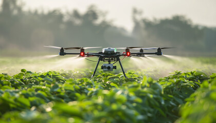 Using drones in agriculture to spray fields