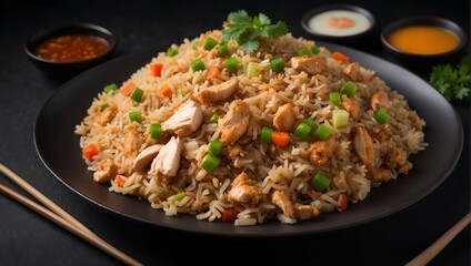 High quality 8K chicken fried rice plate