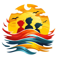 Children and Families for Peace and Happiness logo design