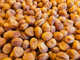 Natural Dried Apricots Background - Dry Fruit Top View Background 