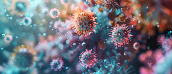 Spiked virus. Vaccination and health concept. - obrazy, fototapety, plakaty