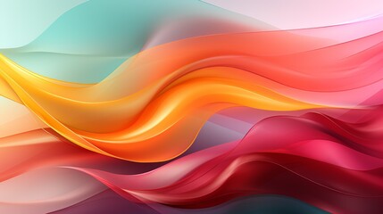 Colourful dynamic flow background , wave line liquid ,pastel color Generate AI