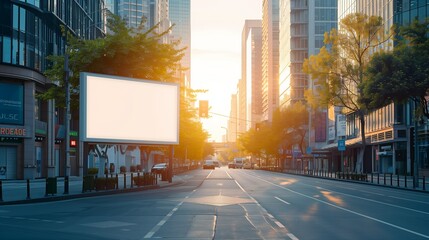 city street at billboard view