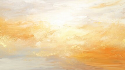 Background full frame, White and gold shiny painting, textured canvas , colorful line light  Generate AI