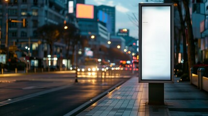 billboard in the city on main road