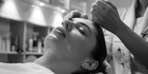 Professional skincare procedure for rejuvenation, ideal for beauty industry promotions