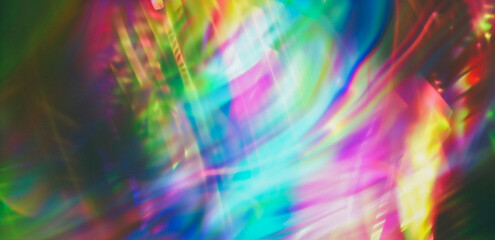 Abstract explosion of multicolored light lean in a blurred artistic pattern.