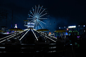 wheel at night