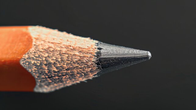 Detailed image of a pencil on a dark backdrop. Suitable for educational and office themes