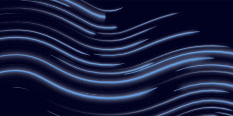 High speed lines moving technology concept. stripes lines with blue light. speed movement pattern and motion blur over dark blue background.