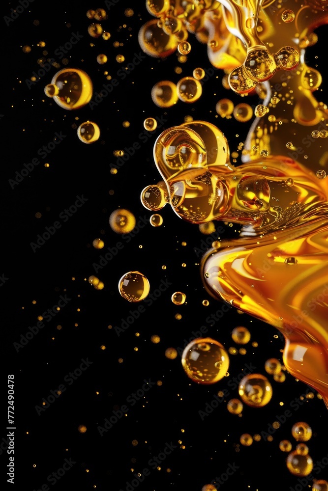 Poster A bunch of bubbles floating on top of each other. Perfect for science or abstract concepts