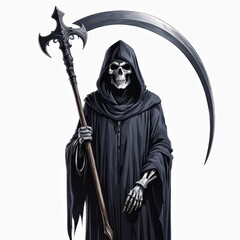 a grim reaper on a white background