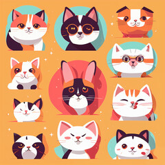 Cartoon Animal Vector Set: Cute Pet Illustrations