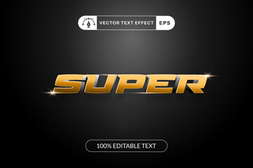 Super text effect template design with 3d style