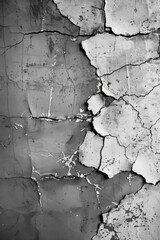 A black and white photo of a cracked wall, perfect for adding texture to design projects