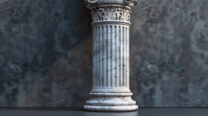 Detailed shot of a clock mounted on a pillar, suitable for various design projects
