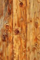 Fototapeta premium Detailed view of a wooden wall with visible knots, suitable for background or texture use