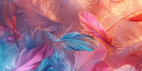 Detailed close-up of a bunch of feathers, perfect for various design projects