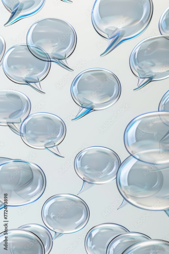 Poster A bunch of bubbles floating in the air. Perfect for adding a whimsical touch to any project