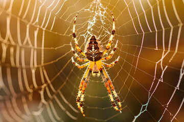 a spider weaving its web