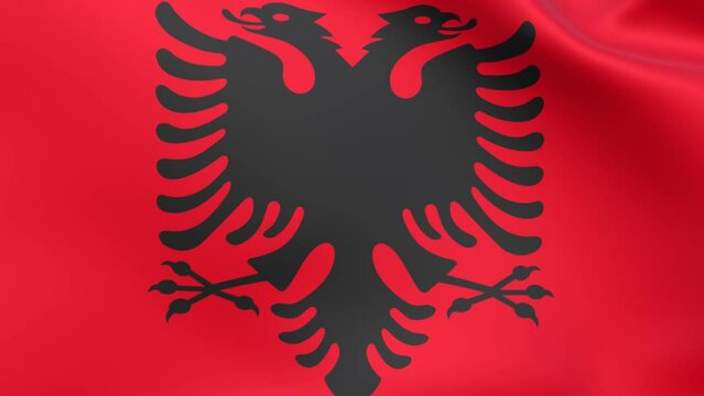 3D Flag of Albania Animation