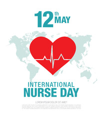 international nurse day banner layout design, vector illustration