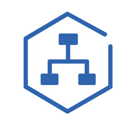 China Aerospace blue outline icon pack