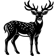 deer  silhouette vector  illustration svg file