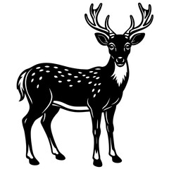 deer  silhouette vector  illustration svg file