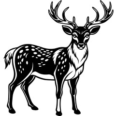 deer  silhouette vector  illustration svg file