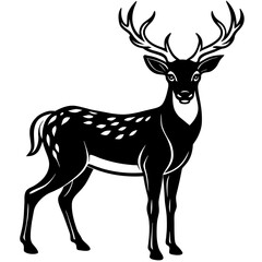 deer  silhouette vector  illustration svg file