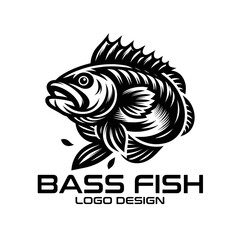Bass Fish Vector Logo Design