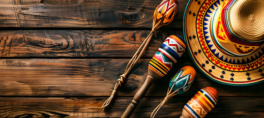 sombrero and maracas 