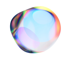 Colorful bubble, 3d render