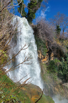 Beautiful and famous waterfall, with awesome vegetation around. Incredible beauty, crystal waters. Edessa, Greece