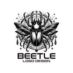 Fototapeta premium Beetle Vector Logo Design
