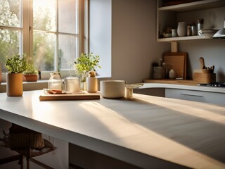 Cozy modern aesthetic kitchen interior details and decor