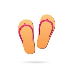 beach shoes. vector graphic design