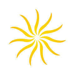 sun sign vector graphic design 