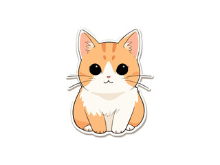 Cartoon cat or kitten characters design collection with flat color.