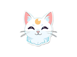 Cartoon cat or kitten characters design collection with flat color.