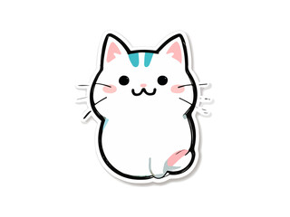 Cartoon cat or kitten characters design collection with flat color.