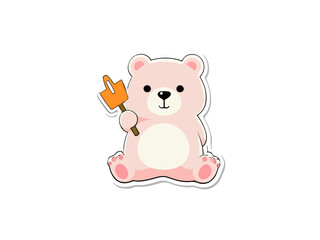 Obraz na płótnie Canvas cute baby bear icons