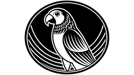 Fototapeta na wymiar parrot-icon-in-circle-logo vector illustration