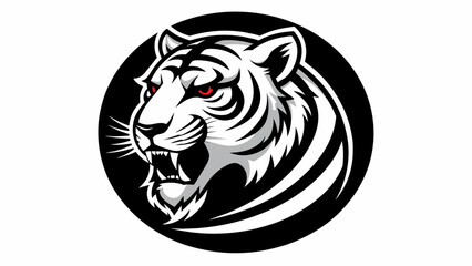 tiger head silhouette vector illustration