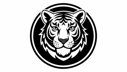 tiger head silhouette vector illustration