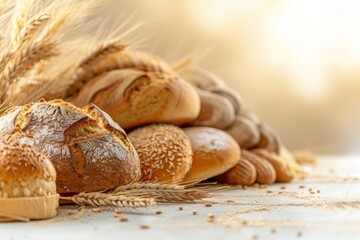 Fresh baked bread Background