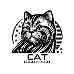 Cat Vector Logo Design